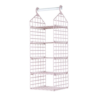 Foldable Hanging Closet Organisers Pajamas Coats Sweaters Sturdy Durable Towels Layered Storage Basket , 2/3/4/5 Tier