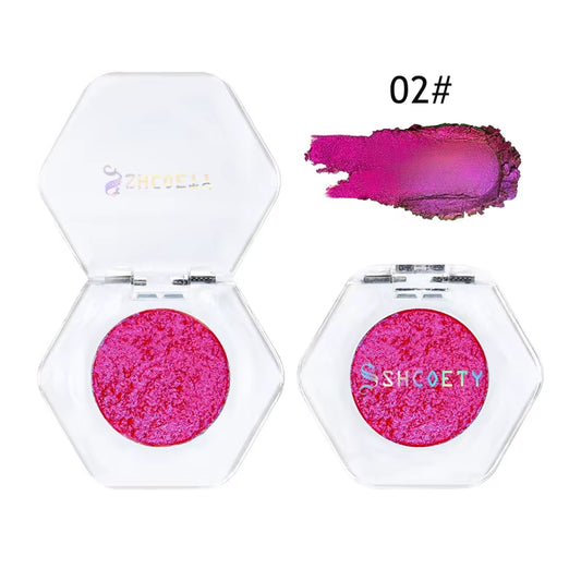 12 Colors Chameleon Glitter Eyeshadow Long Lasting Pearlescent Glitter Shimmer Eye Shadow Colorful Eye Makeup Tint Cosmetics