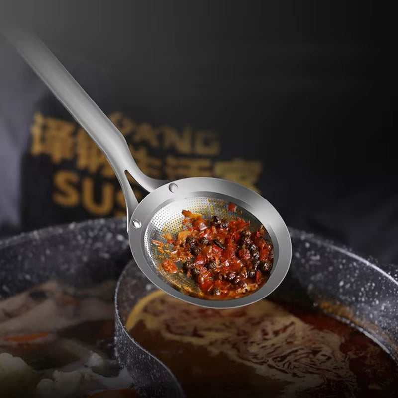 Stainless Steel Skimmer Vegetable Residue Oil Mesh Colander Strainer Soup Pot Small Filter Colander Kitchen Gadgets