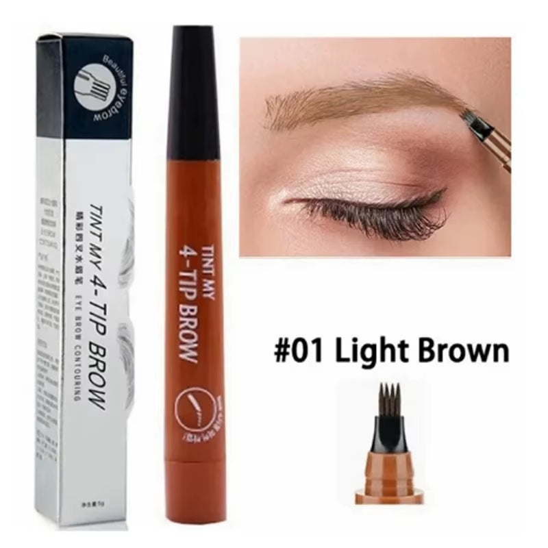 4 Point Eyebrow Pencil Maquillajes Para Mujer Waterproof Liquid Eyebrow Pen Makeup Long Lasting Makeup Microblade Brow Pencil