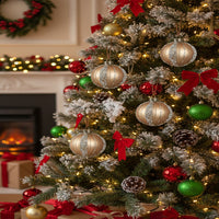 4PCS Set Christmas Glass Ball Ornaments Holiday Tree Hanging Decorations Party Decor Supplies FBA Shipment