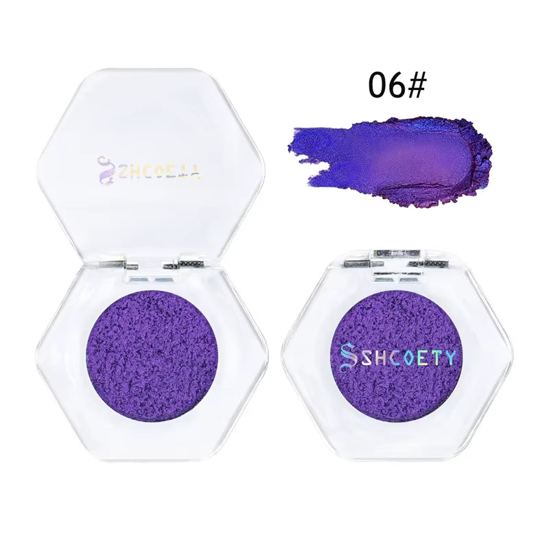 12 Colors Chameleon Glitter Eyeshadow Long Lasting Pearlescent Glitter Shimmer Eye Shadow Colorful Eye Makeup Tint Cosmetics
