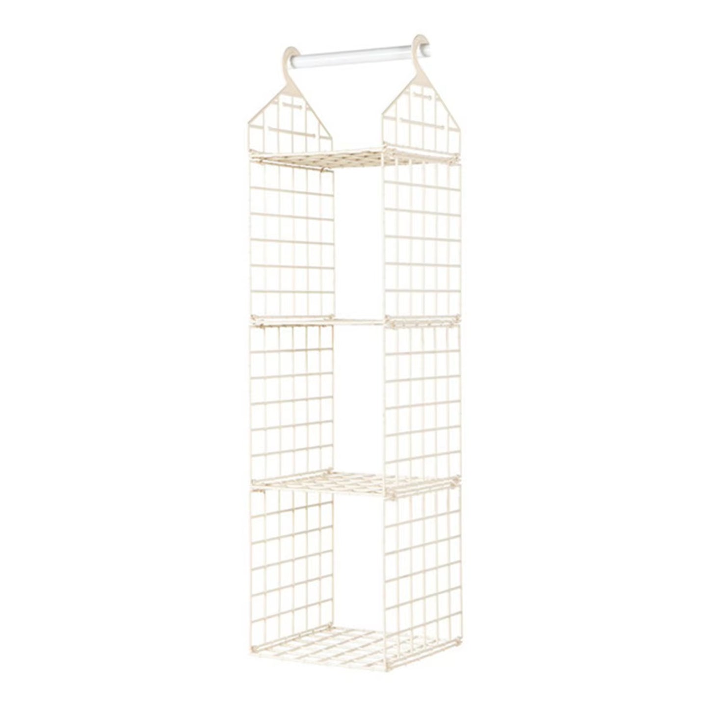 Foldable Hanging Closet Organisers Pajamas Coats Sweaters Sturdy Durable Towels Layered Storage Basket , 2/3/4/5 Tier