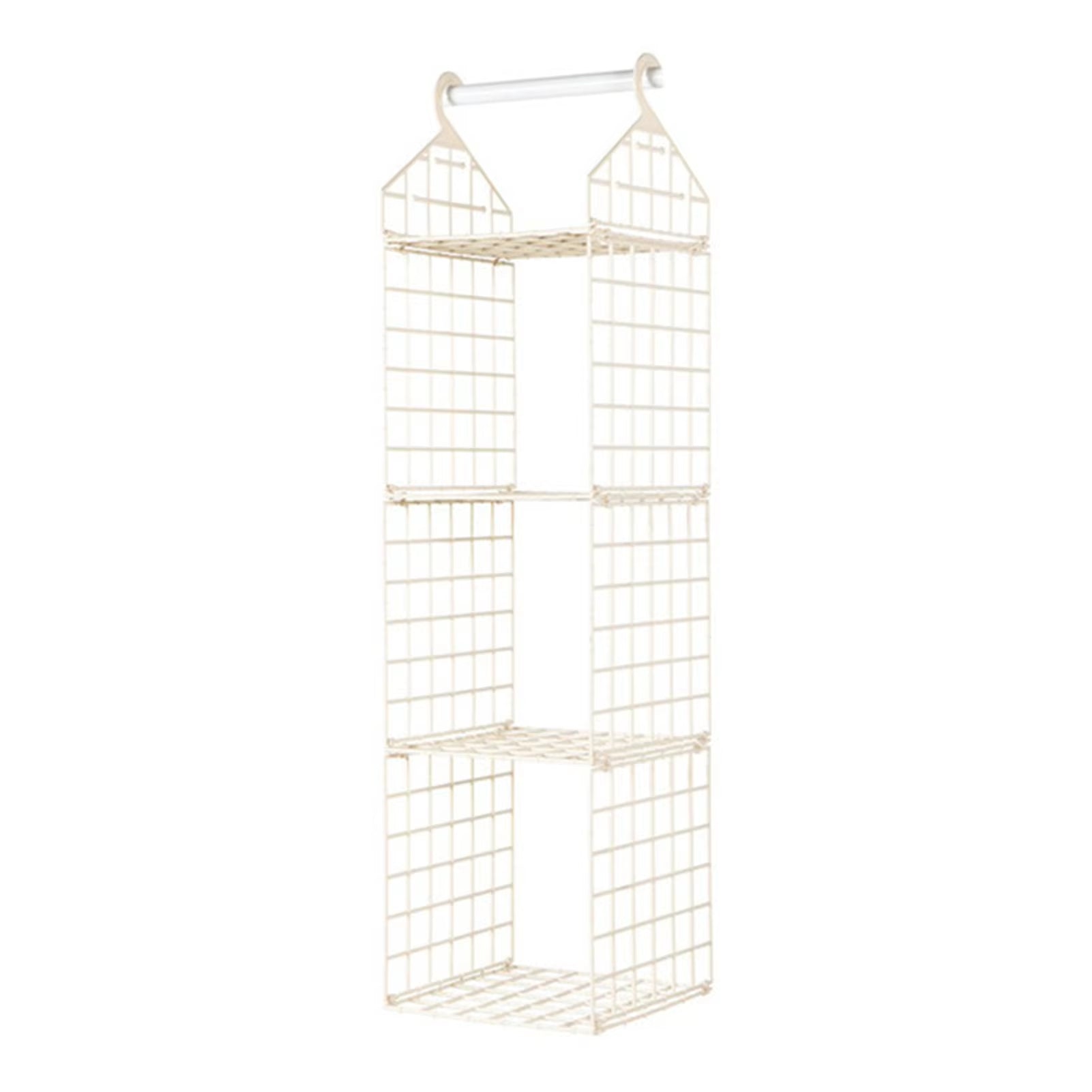 Foldable Hanging Closet Organisers Pajamas Coats Sweaters Sturdy Durable Towels Layered Storage Basket , 2/3/4/5 Tier