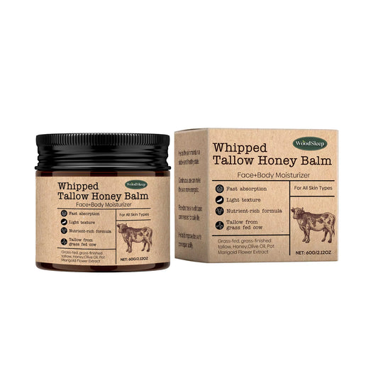 Whipped Beef Tallow Honey Balm Skin Rejuvenating Lightening Dark Skin Improve Rough Dryness Non Greasy Body Moisturizer Cream
