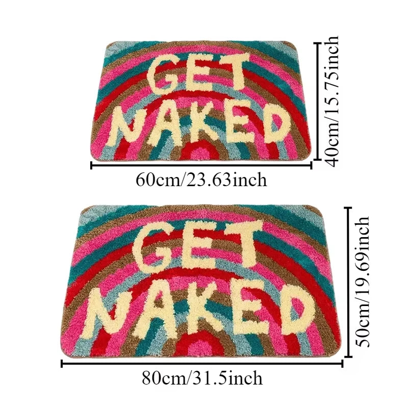 1PC Rainbow Bath Mat Soft Tufted Bathroom Rugs Bathtub Mat Entrance Doormat Living Room Apartment Home Decor Floor Carpets 바닥 깔개