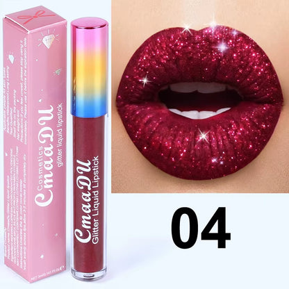Diamond Shinny Lip Gloss Lips Makeup Cosmetics Glitter Liquid Lipstick Shimmer Matte Maquiagem Mate Batom Lipgloss